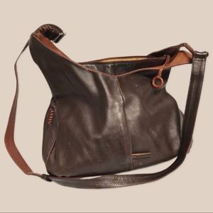 Bruno Rossi Brown Leather Hobo Purse Made in Italy